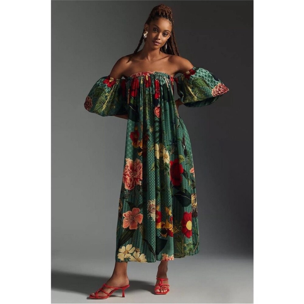 NWT Siddhartha Bansal Off The Shoulder Floral Dress, Size M